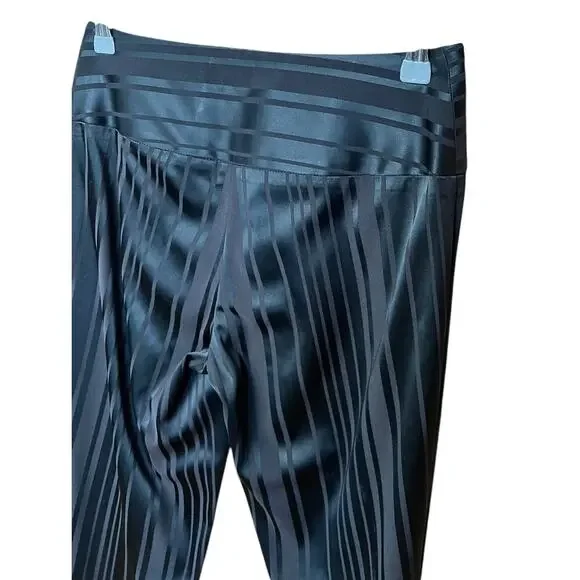 CACHE Pants Stripped Silky in Black Fabric From France Size Small Made in USA - Picture 6 of 9